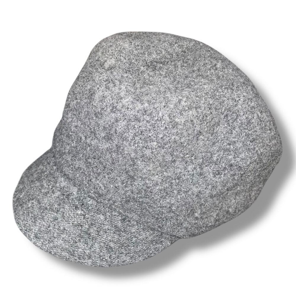 Shihreen Grey 100% Wool Newsboy Cap Hat Unisex Cabbie Baker Boy Winter Flat Cap